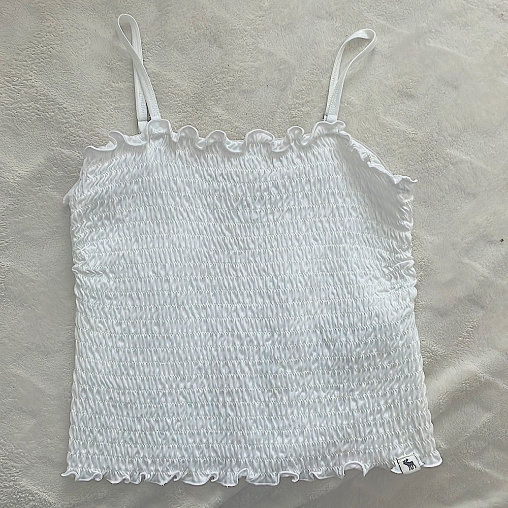 White tank top- Abercrombie kids- size 9/10